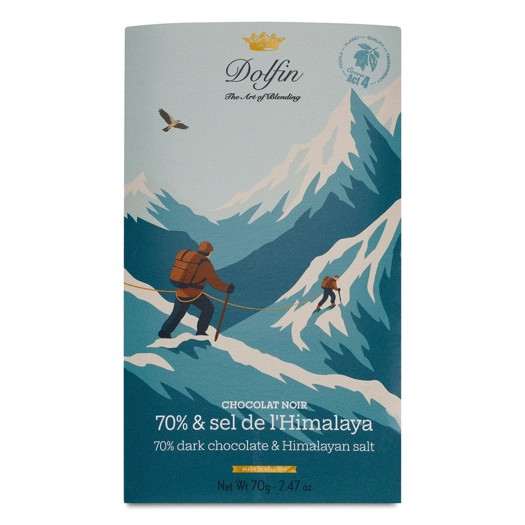 Dolfin 70% Dark Chocolate and Himalayan Salt