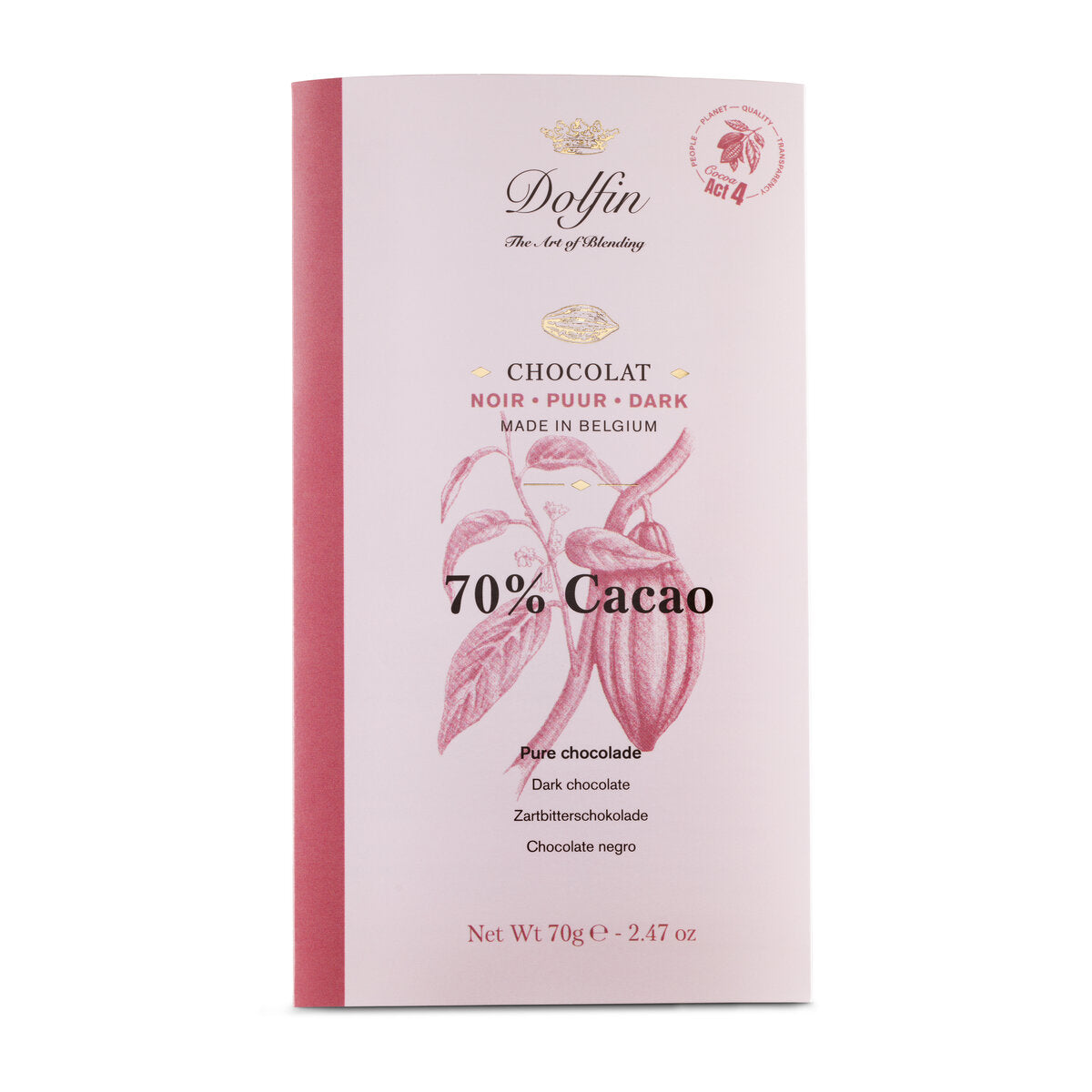 Dolfin Dark Chocolate 70% Cacao