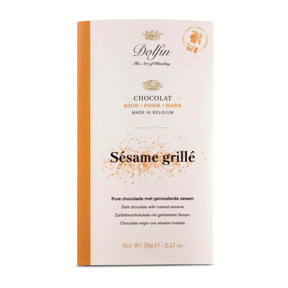 Dolfin Dark Chocolate With Roasted Sesame