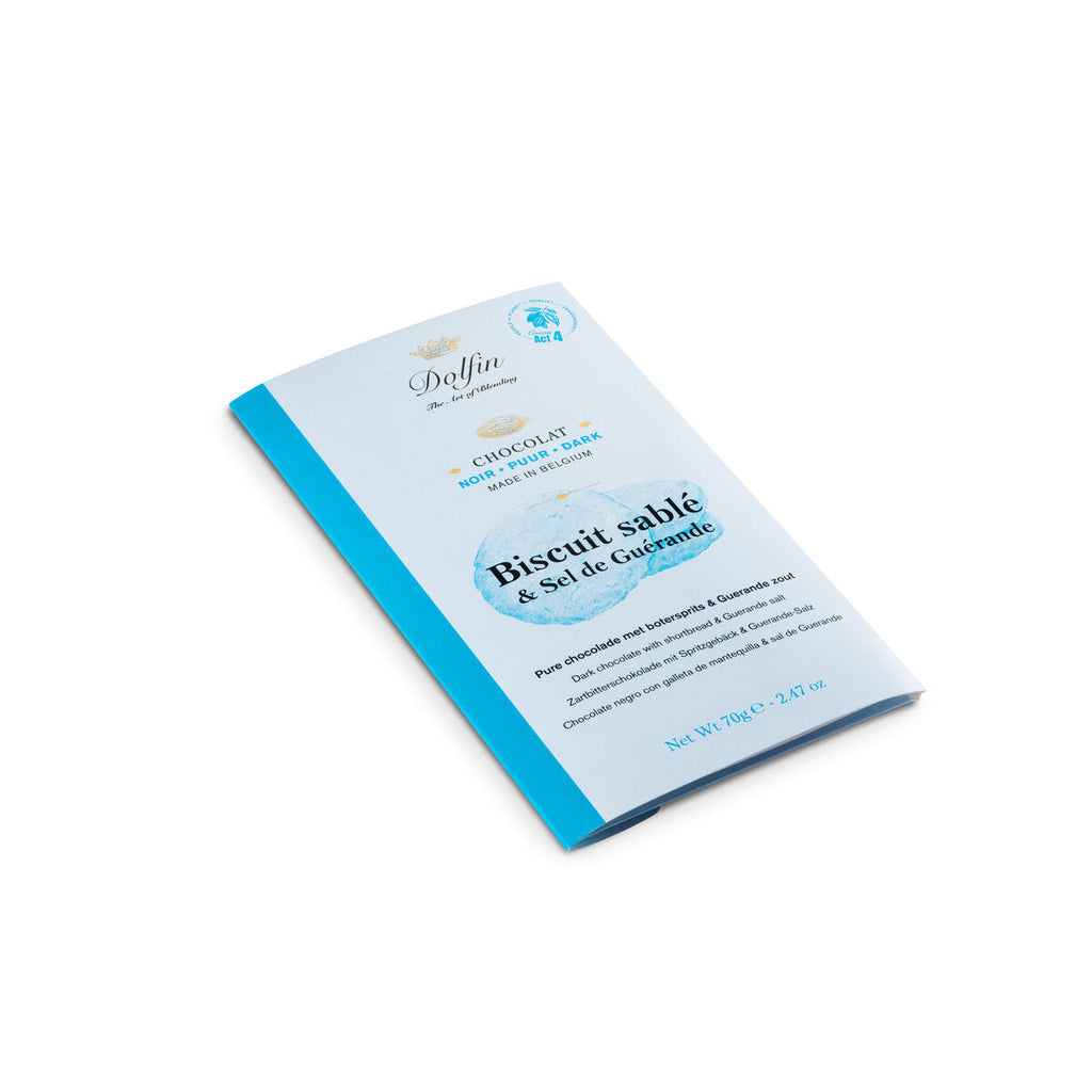 Dolfin Dark Chocolate With Shortbread and Guerande Salt