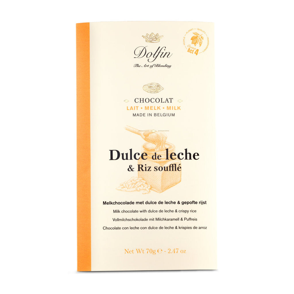 Dolfin Milk Chocolate With Dulce De Leche and Crispy Rice
