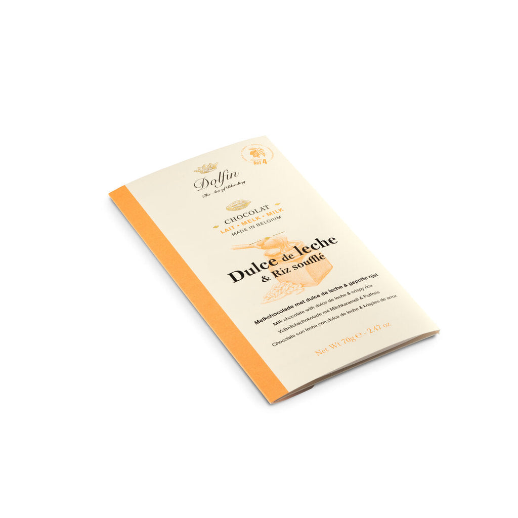 Dolfin Milk Chocolate With Dulce De Leche and Crispy Rice